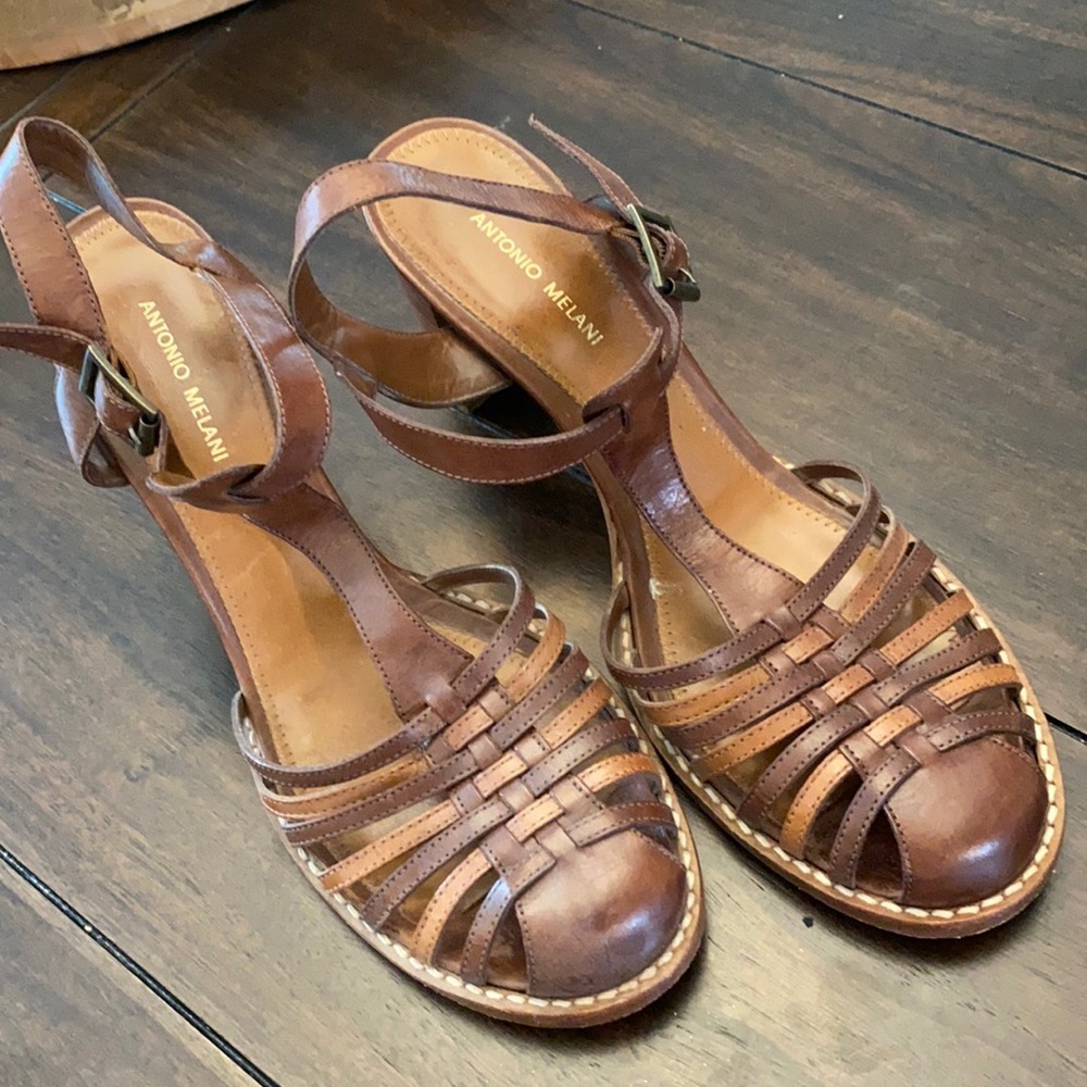 Antonio Melani brown heeled sandals